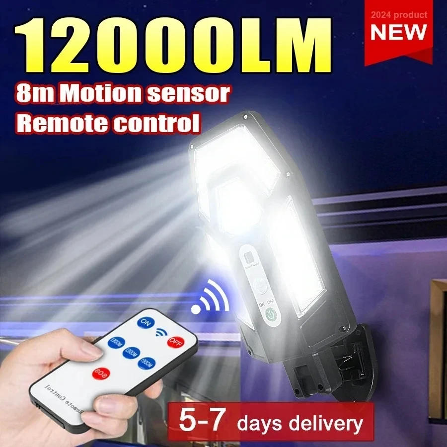 Smart Garden Spotlights - 12000LM Powerful Solar Wall Lamp with