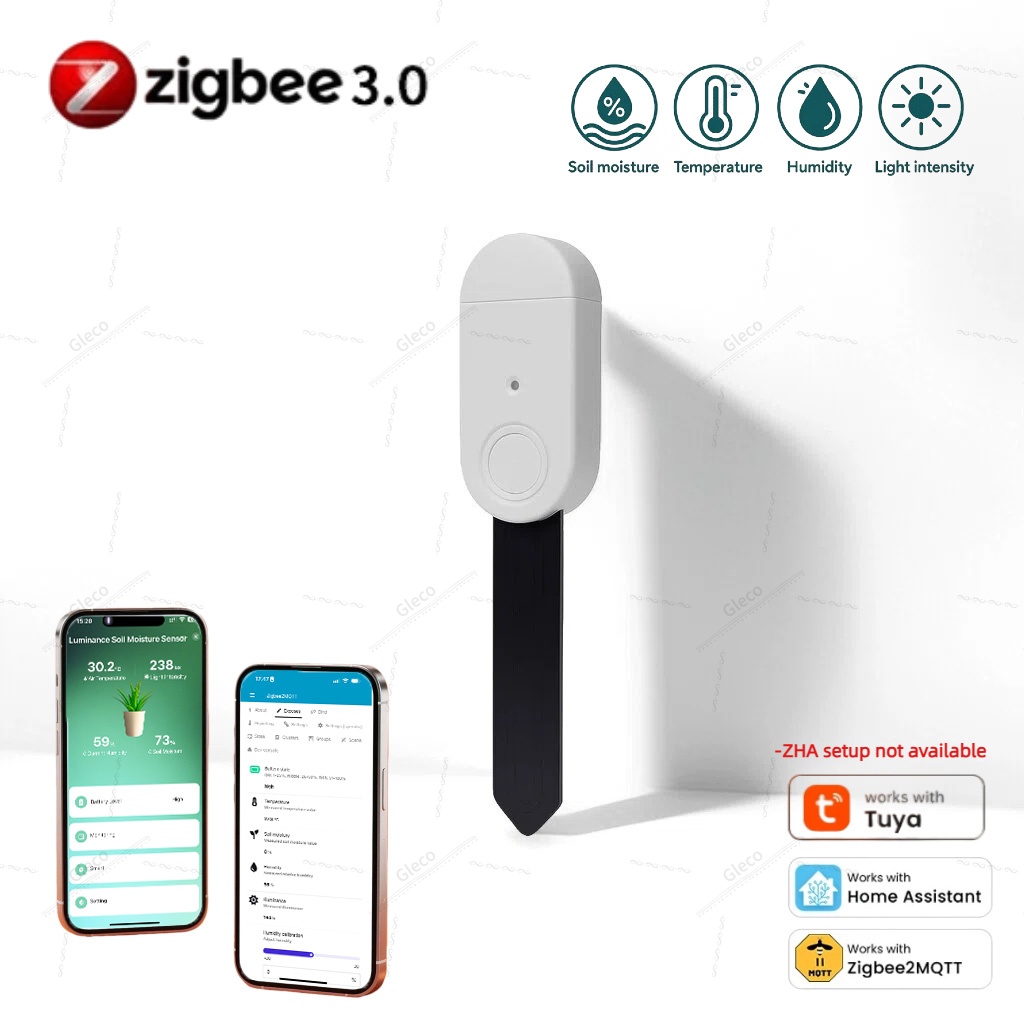 Smart Garden Moisture Sensor - 4in1 Zigbee Soil Moisture Temperature Humidity