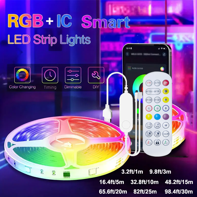 Smart Garden Light Controller - Tuya Smart WIFI RGBIC LED Strip