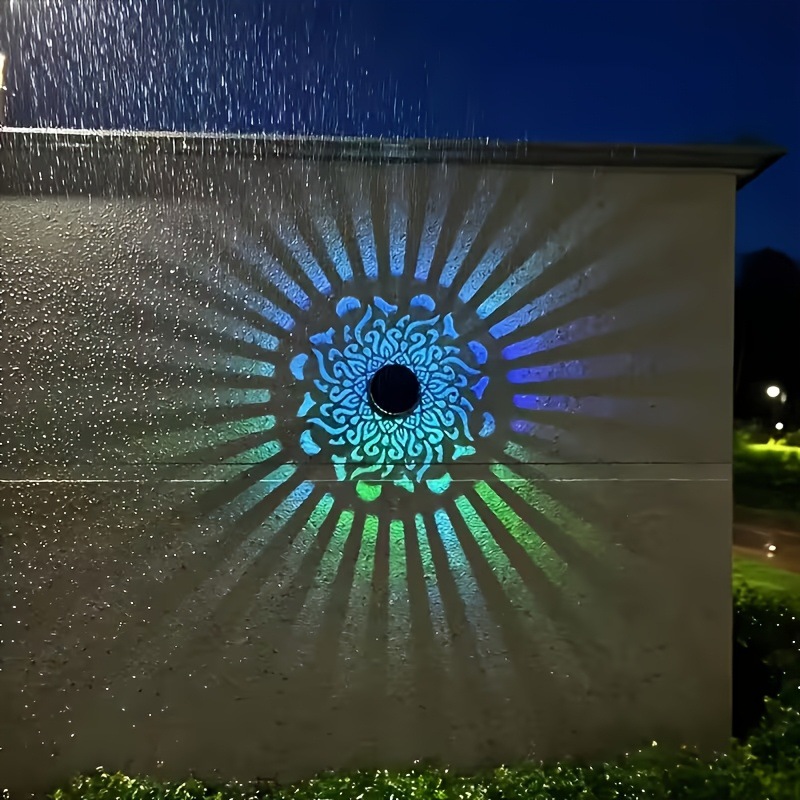 Smart Garden Spotlights - Solar LED Wall Light Mandala Projection