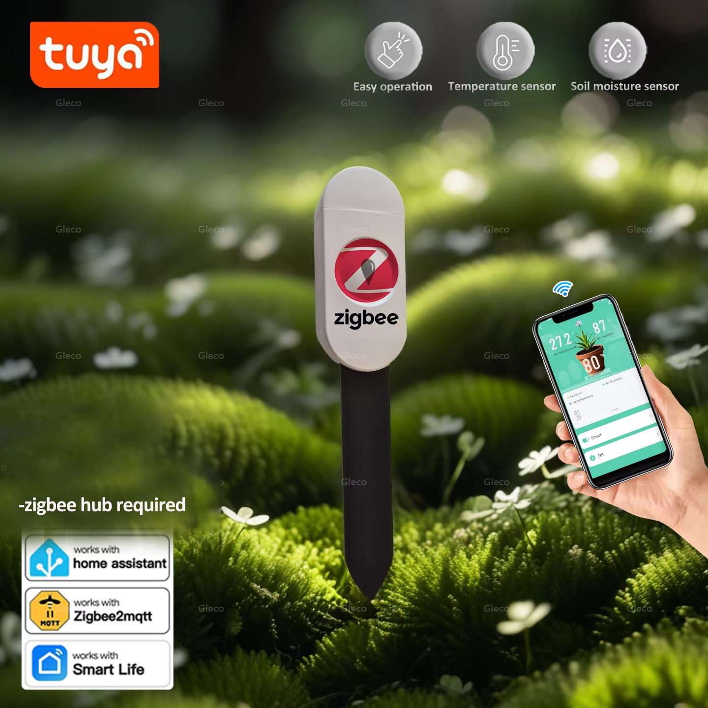 Tuya Smart Life Zigbee Soil Mo - огляд і ціна Smart Garden Moisture Sensor