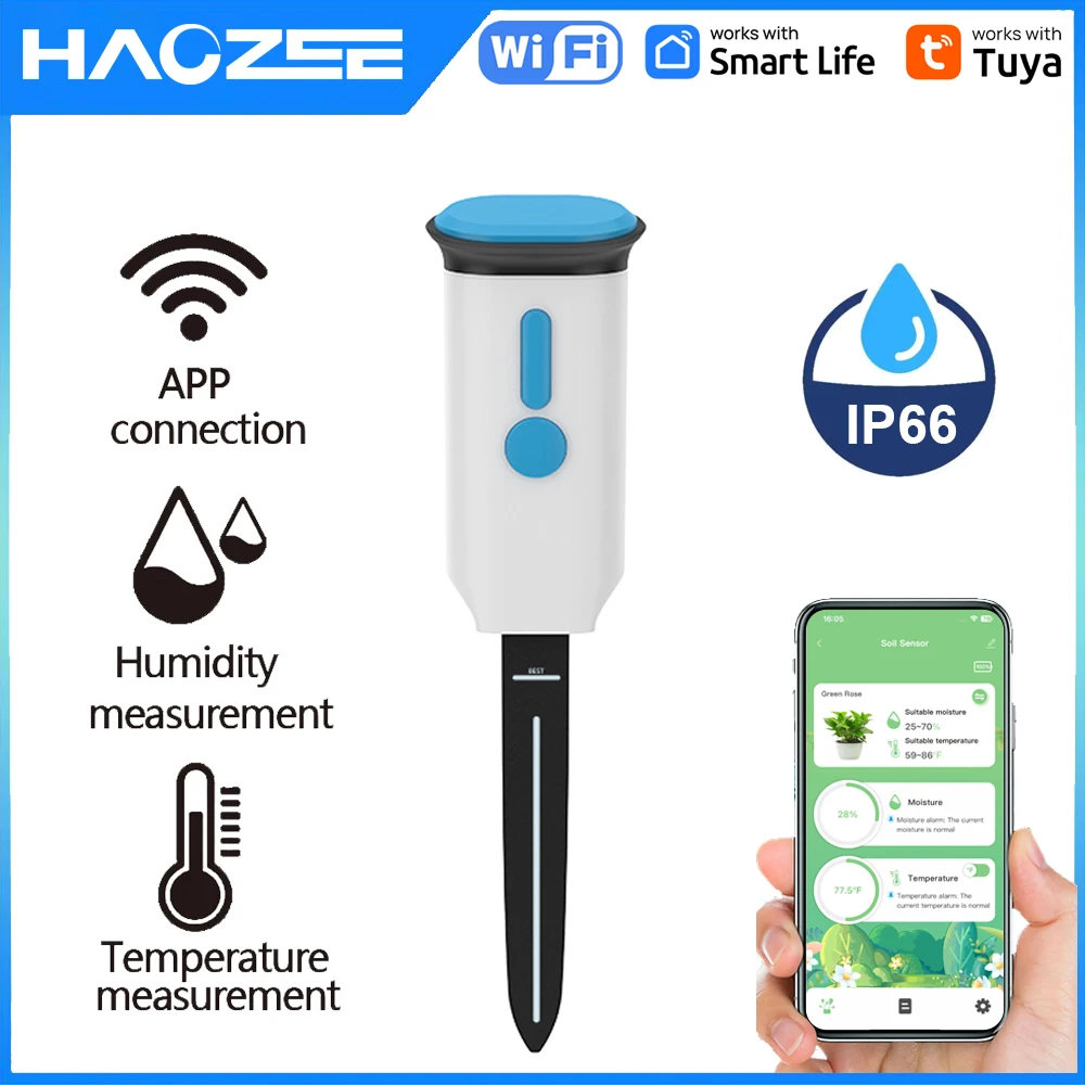 Haozee Tuya Smart WiFi Soil Mo - огляд і ціна Smart Garden Moisture Sensor