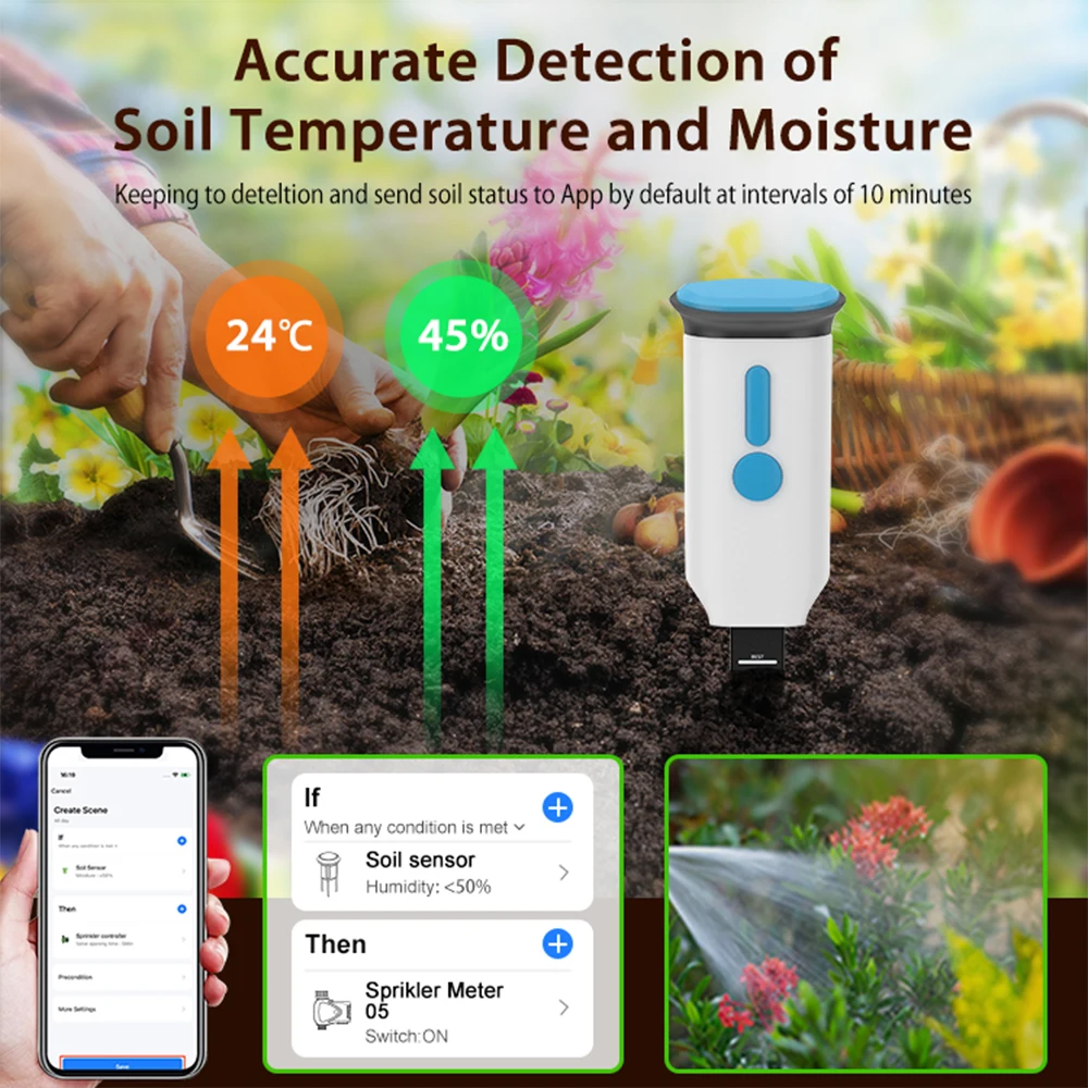 Haozee Tuya Smart WiFi Soil Mo - огляд і ціна Smart Garden Moisture Sensor