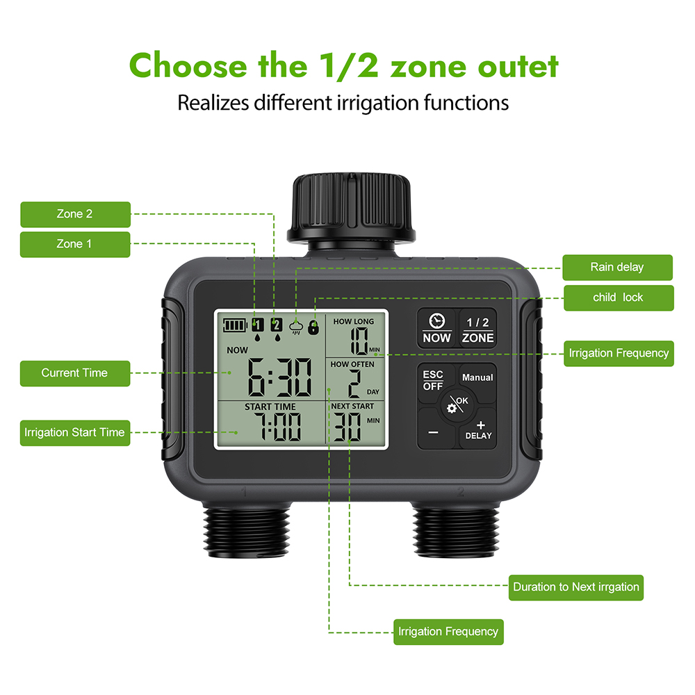 Dual Zone Independent Display  - огляд і ціна Smart Garden Timer