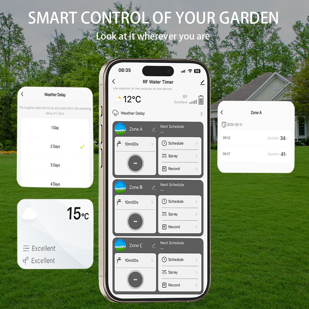 Tuya Wifi+RF433 3-outlet Water - огляд і ціна Smart Garden Timer